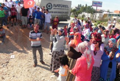 Okul servisi için eylem yaptılar