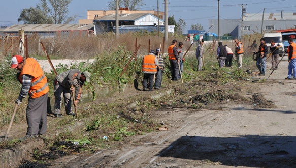 Afetin izleri temizleniyor