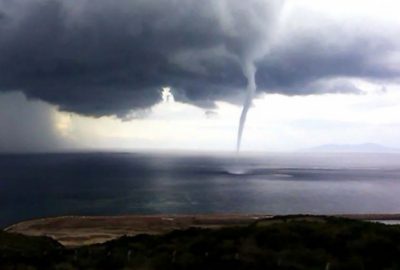 Biga`daki hortum böyle görüntülendi