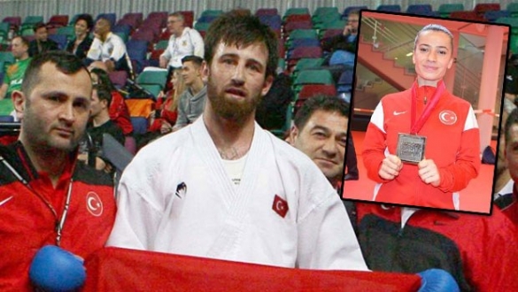 Enes ve Serap Dünya Şampiyonu Dünya Karate Şampiyonası`nda, Enes Erkan ile Serap Özçelik altın madalya