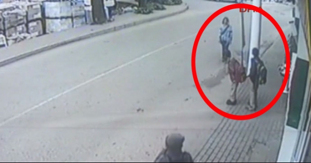 Mucize kurtuluş kamerada! Mucize kurtuluş kamerada!