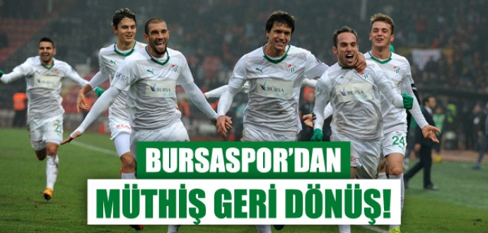 Bursaspor’dan müthiş geri dönüş!