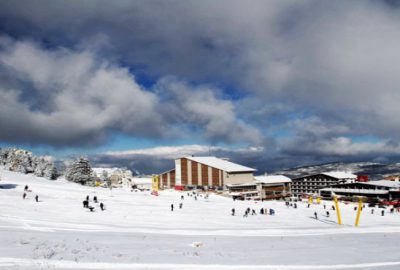 Uludağ’da kar sevinci