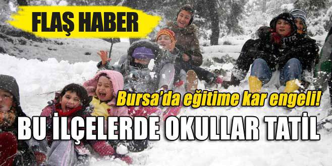 Bursa’da bu ilçelerde okullar tatil!