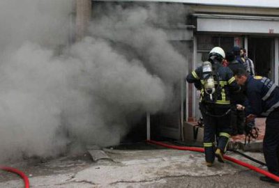 Sıhhi tesisat deposu yandı