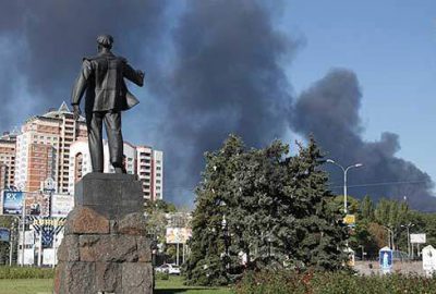 Donetsk’te otobüs durağına saldırı