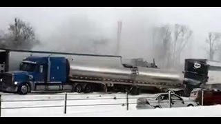 200 araç birbirine girdi!