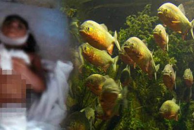 6 yaşındaki kızı piranalar yedi