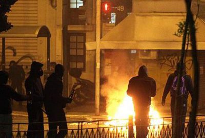 Atina’da hükümet karşıtı gösteri