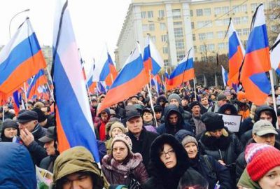 Nemtsov için yürüdüler