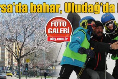 Bursa’da bahar, Uludağ’da kar
