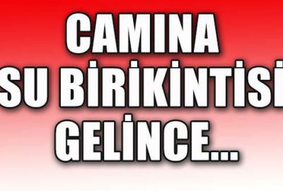 Camına su birikintisi gelince kaza yaptı