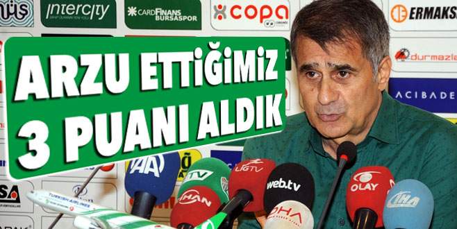 Şenol Güneş: 3 puan aldığımız için mutluyuz