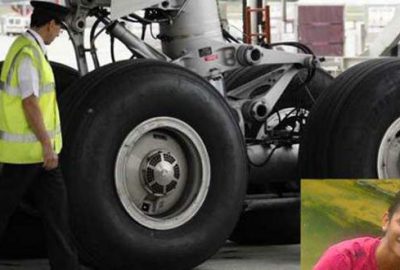 İniş takımlarında yolculuk yaptı