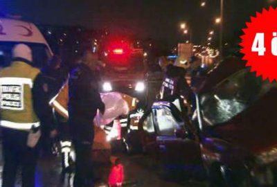 Ankara'nın Keçiören ilçesinde meydana gelen trafik kazasında, 4 kişi öldü,