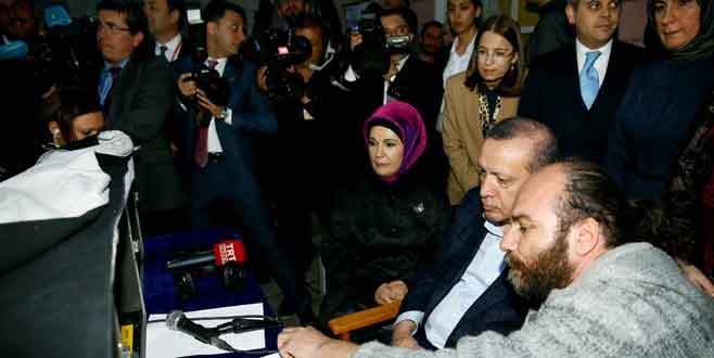 Cumhurbaşkanı Erdoğan yönetmen koltuğuna oturdu