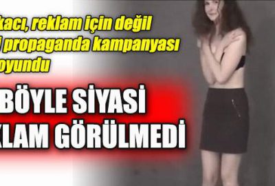 Politikacı, kampanyası için soyundu