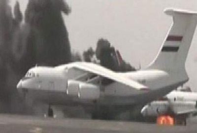 İran uçağı inmesin diye havaalanını bombaladılar