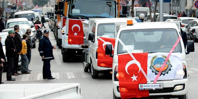 Bursa’da belediye araçları 24 saat takipte