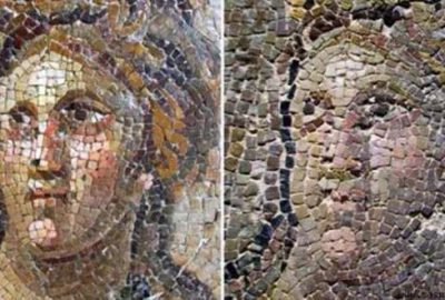Tarihi mozaiklerin yanlış restorasyonu iddiası