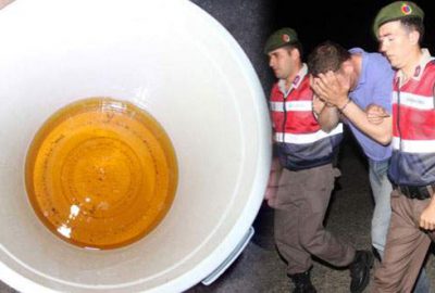 Çöp kovasında 3 bin 900 litre sahte içki yapmışlar