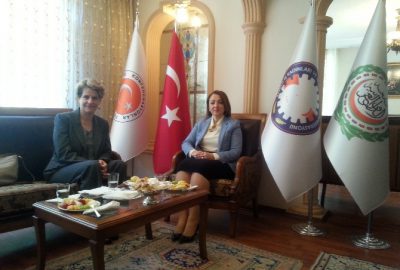 Türkiye İş Dünyasının Başkanı Nezaket Emine Atasoy İsrail Ankara Büyükelçisi Amira Oron’u Kabul Etti