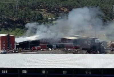 Soma’da korkutan yangın