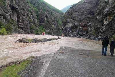 Artvin-Şavşat Karayolu Aşırı Yağışlar Nedeniyle Kapandı