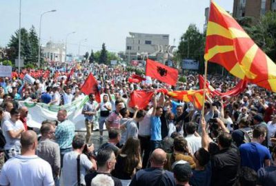 Makedonya’da büyük gösteri