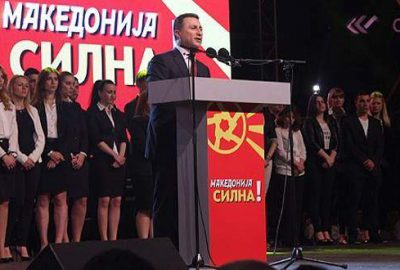 Makedonya’da “hükümete destek” mitingi