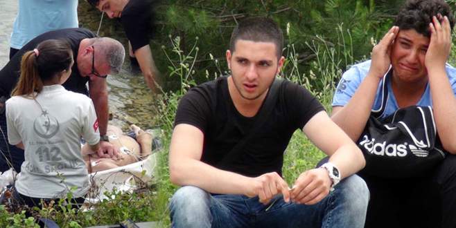 Arkadaşlarının gözü önünde…