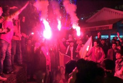 Kars’ta Galatasaraylı Taraftarlar Sokağa Döküldü