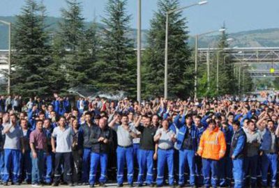 O fabrikada işçilerin eylemi sürüyor