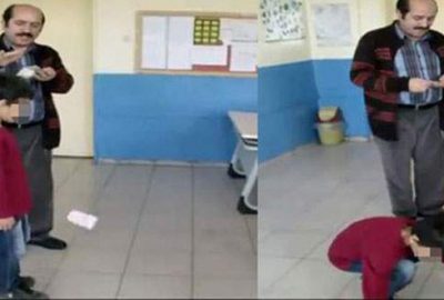 Okul müdürü öğrencilerin başından aşağı para saçtı