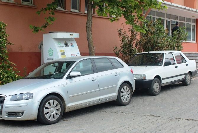 Tekirdağ’da sokak hayvanlarını doyuran geri dönüşüm kutularının önüne park edilen