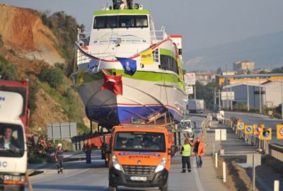 Karayoluyla taşınan en büyük gemi