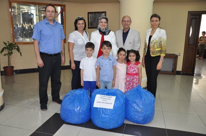 Nazilli’de Minik Öğrenciler, Engelliler İçin Kapak Topladı