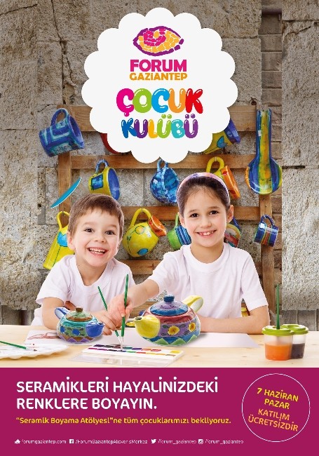 Forum Gaziantep’te Çocuklardan Rengarenk Seramikler