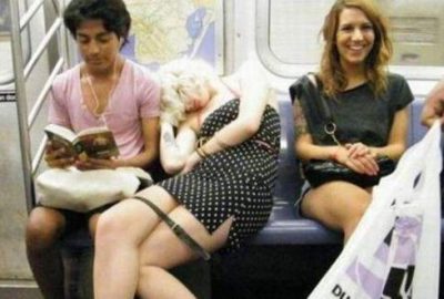 Metroda şaşırtan görüntü