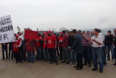 Sançim Çimento Fabrikası Çalışanlarından Eylem