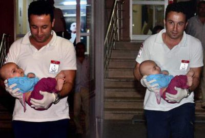 5 aylık bebeği bırakıp kaçtılar!