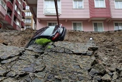 Trabzon’da Heyelan