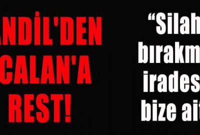 Kandil’den Öcalan’a rest!