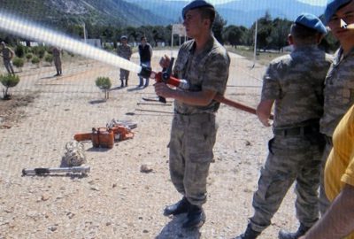 Mehmetçiğe Yangın Eğitimi