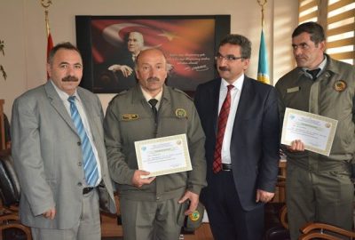 Orman İşletme Müdürlüklerindeki Başarılı Personele Teşekkür Belgesi Verildi