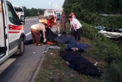 Feci kaza! Otomobil su kanalına uçtu: 4 ölü