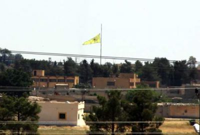 İndirilen IŞİD bayrağı yerine PYD bayrağı asıldı