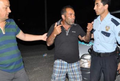 Alkollü sürücü yakalanınca ağladı
