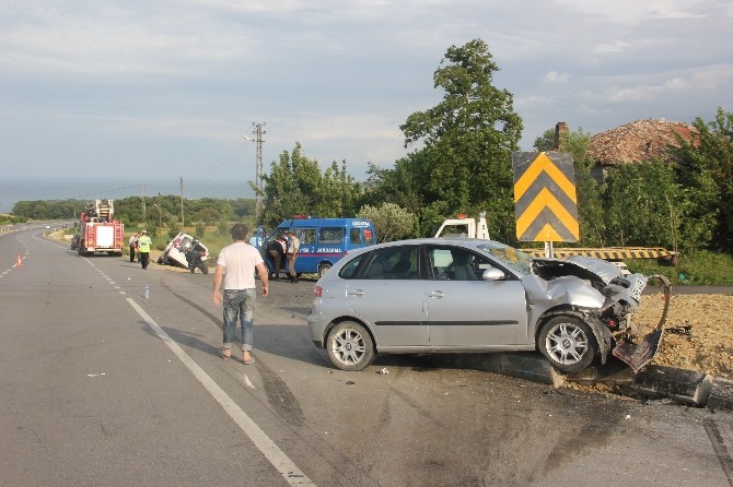 Sinop’ta Trafik Kazası: 4 Yaralı