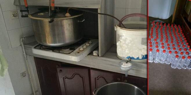 Bursa’da 80 litre kaçak rakı ele geçirildi